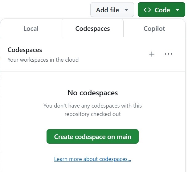 GitHub Codespaces Example