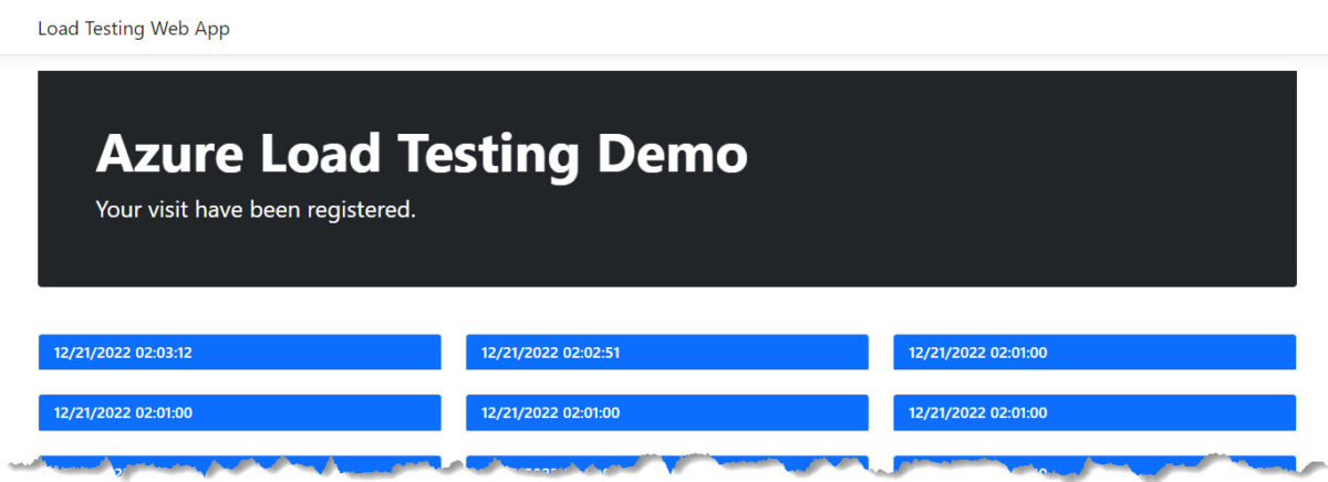 Load Testing Sample Web App